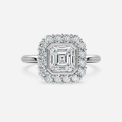 Lab Grown Diamond Wedding Band VVS Clarity HPHT Princess Cut Ring in Round Shape