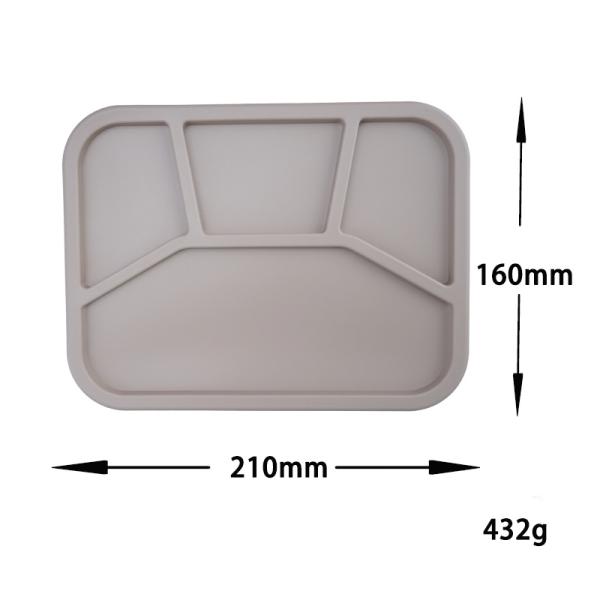 Silicone Bento Box, LeakProof Lunch Box With Lid, Unbreakable Food-Grade Divided Storage Container for Adult Kid