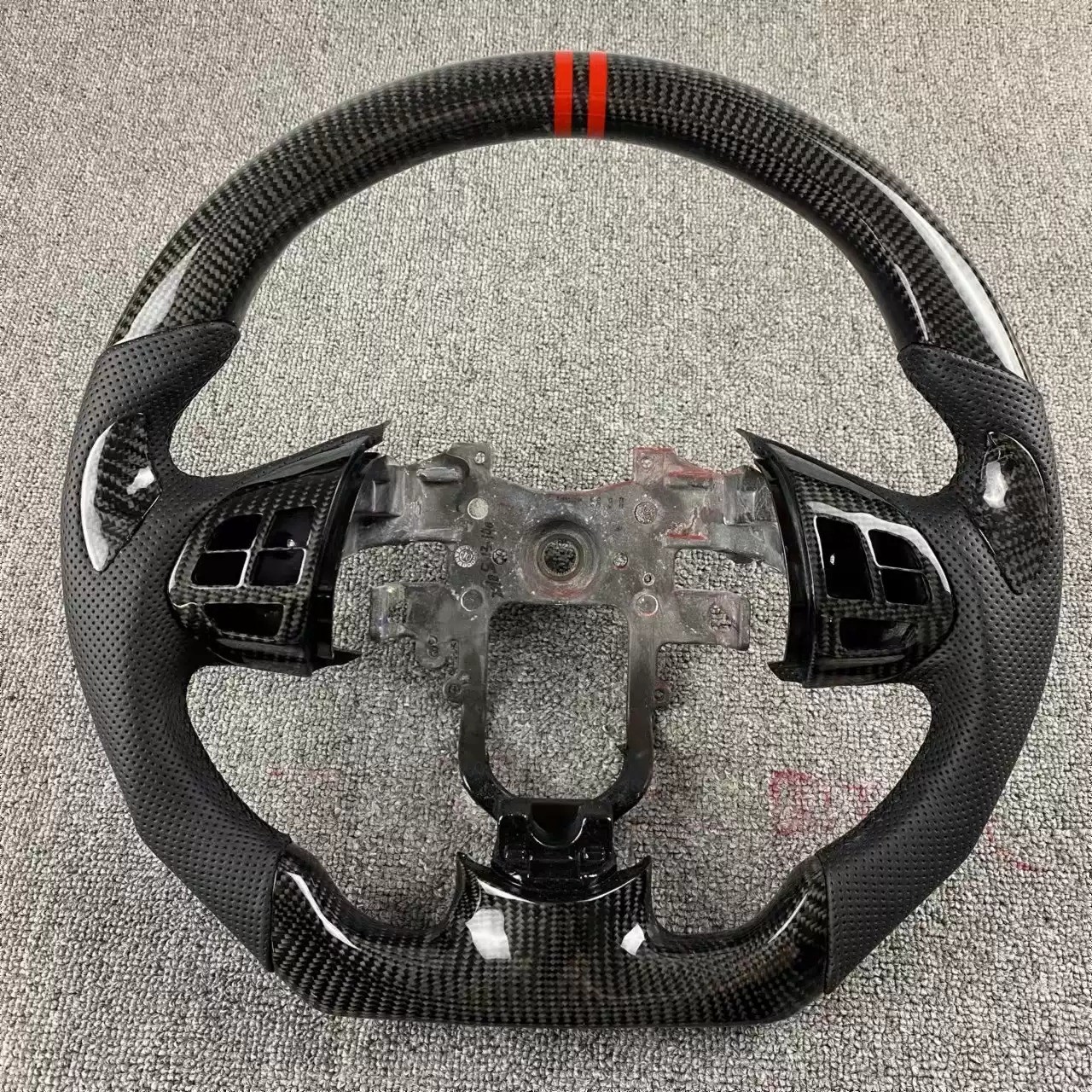 Unleash the Power of Cyberpunk Design with Mitsubishi EVO Carbon Fiber Steering Wheel