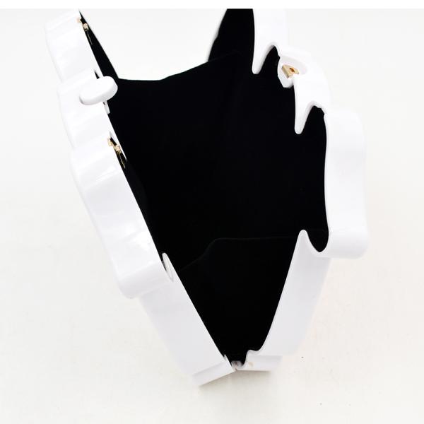 Creative 100 Shaped Red Acrylic Evening Clutch Bags For Women Daily Use