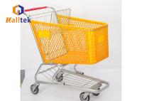 Un chariot de supermarché en plastique avec 4 roues en PU
