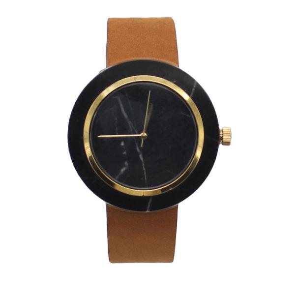 Natural Women'S Marble Face Watch Stainless Steel Cases Inside