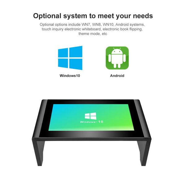 Smart Touch LCD Multi Touch Coffee Table 43 Inch Customization With Windows
