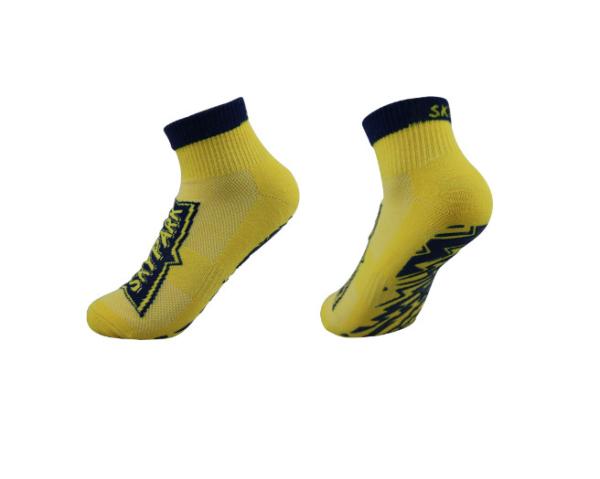 Jump Street Malaysia Gray Breathable Kids Trampoline Socks With Rubber Grip Custom Size