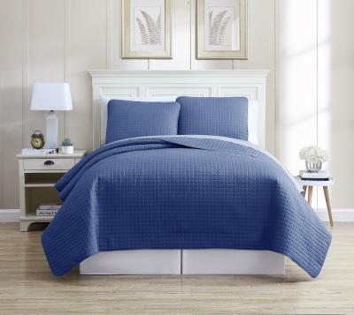 Soft Microfiber Ultrasonic Bed Spread Set with Polyester Fiber Fill - Geometric Pattern - Hypoallergenic Home