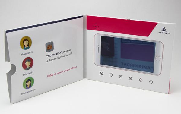 5 inch video brochure card with HD screen,video brochure manufature  UK project