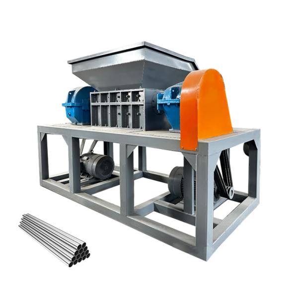 Copper Wire Scrap Iron Shredders Cylindrical Two Shaft Shredder Equipment