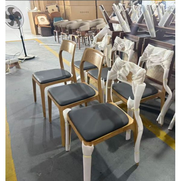 Dining Room Furniture MOYI Italian Ash Wood Nordic Wooden Contemporary Luxury Modern Dining Chairs Home Furniture General