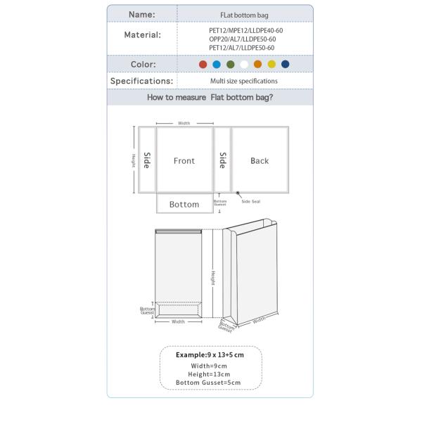 100 сумок кофе качества еды упаковывая с упаковкой пакетика чая Eco молнии дружелюбной