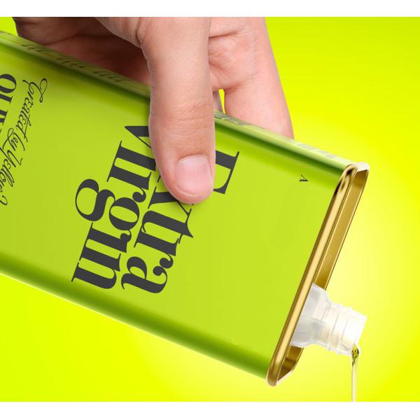 DADI 1.25L Rectangular Super Oil Container Food Grade Tin with Imported Plastic Spout 1L Capacity Olive Food Oil Can