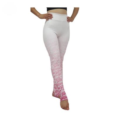 O costume da roupa do desgaste da ioga do controle da barriga imprimiu bacteriano das caneleiras do exercício anti