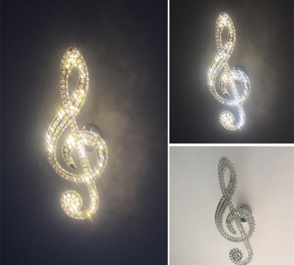 Crystal glass ceiling lights Music Lampshade For Indoor Home Lighting Fixturs (WH-CA-50)