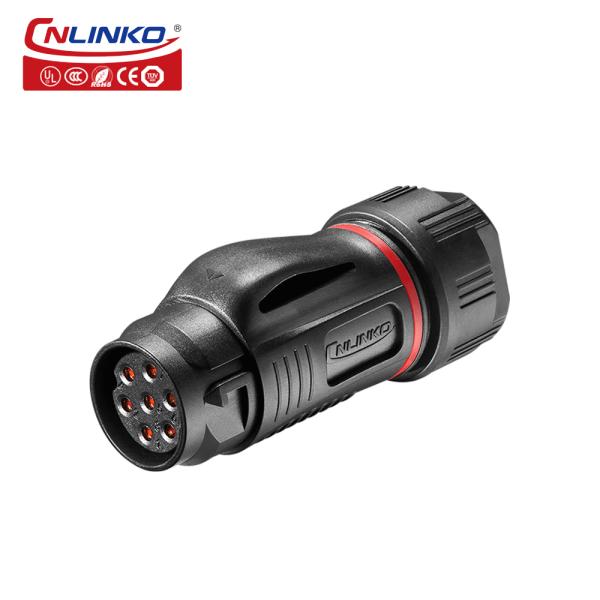 CNLINKO M20 7 Pin Waterproof Ip67 Plastic PBT Circular Connector for Outdoor Electronic Equipment