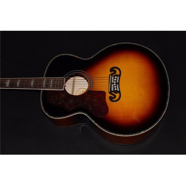 Lefty guitar jumbo wholesale guitar promotion electric acoustic guitar lefty sunburst Acoustic guitar