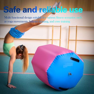 Inflatable Gymnastics Air Roller Set, Tumble Rolling Air Roller Gymnastics Barrel With Electric Pump For Kids Adults Home Outdoor Gymnastic Training Cheerleading Yoga