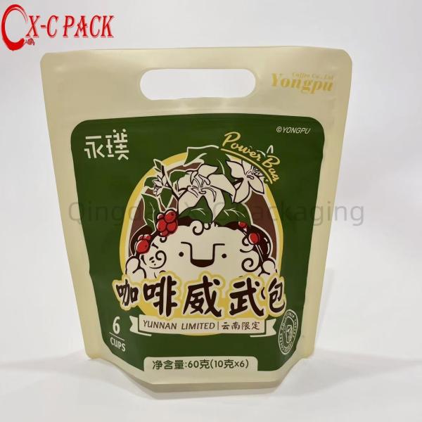 Custom New Design Plastic Mylar Stand up Pouch Diamond Shape Coffee Bean Packaging Bag