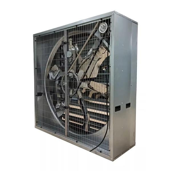Ventilador de presión negativa 36 40 50 pulgadas Cuchilla de acero montada en la pared para sistema de refrigeración de aves de corral / invernadero
