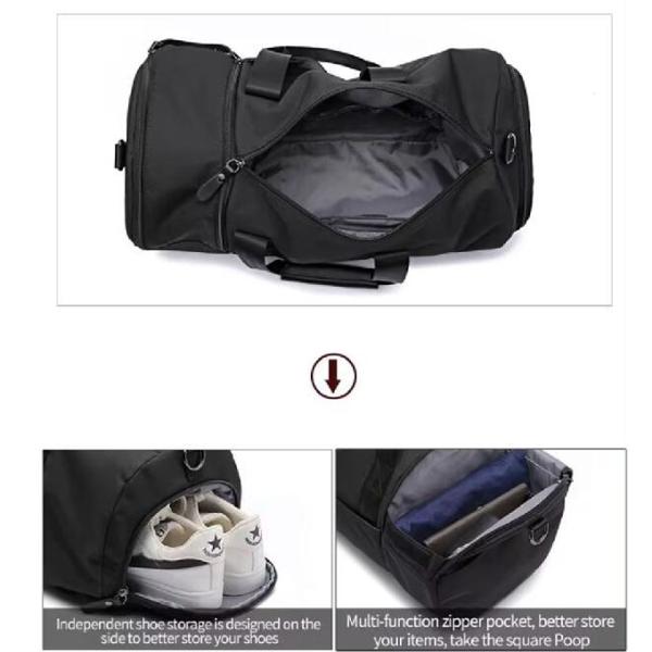 Simple Waterproof Fitness Bag Outing Portable Travel Handbag Shoulder Luggage Bag