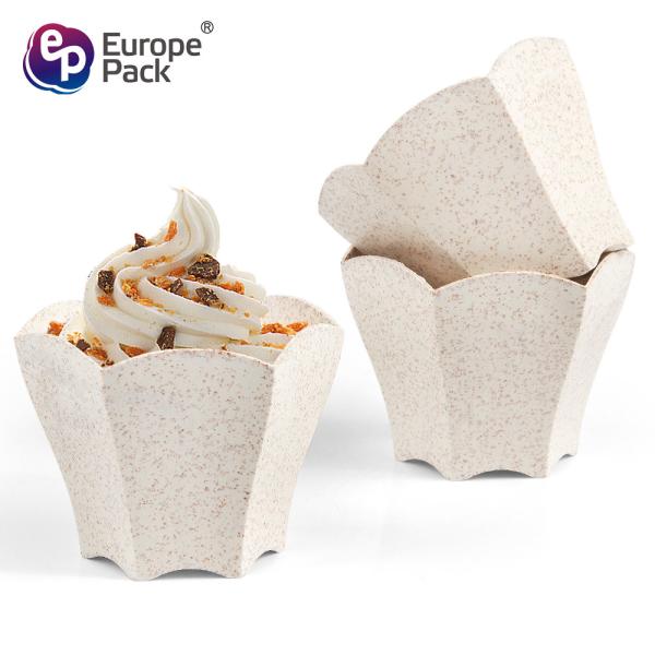 Alibaba hot sale flower shape 70ml disposable wheat PP drinking snack cup
