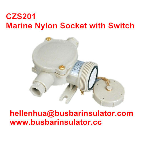 10A electrical Waterproof socket CZS201 marine nylon industrial socket 1141/D/FS