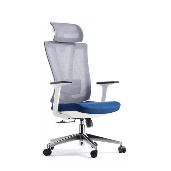 High Back Adjustable Mesh Office Chair with 360° Rotation and Adjustable Headrest