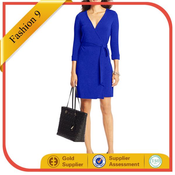 Women Cobalt Wrap Dress