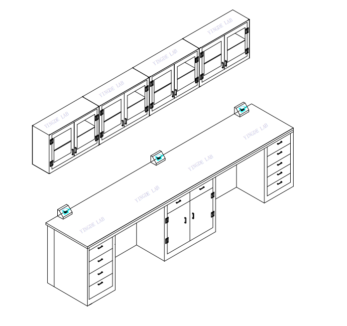 PP Lab Work Bench Corrosion Resistant Modular Lab Benches White With Double Layer Storage Rack