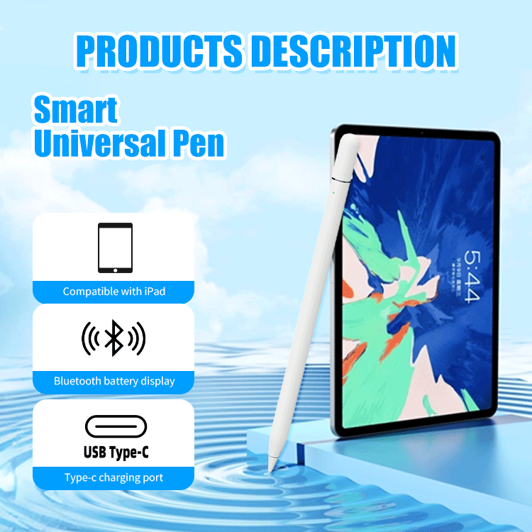Stylus Pen for iPad with Bluetooth, Magnetic Charging, Tilt Sensitivity, Palm Rejection for Tablets