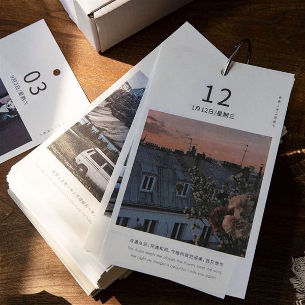 Custom Desk Calendar 365 Day Flip Daily Calendar Printing