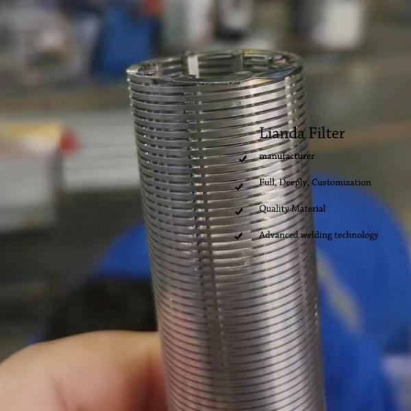 Water Well Wedge Wire Screen Johnson Metal Mesh Filter Screen CE