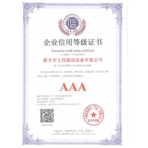Xinxiang Dayong Vibration Equipment Co., Ltd. Certifications