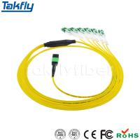 Basse perte d'insertion OS2 MPO au câble optique de sortance de fibre de SM du câble MTP-LC de groupe d'Uniboot LC