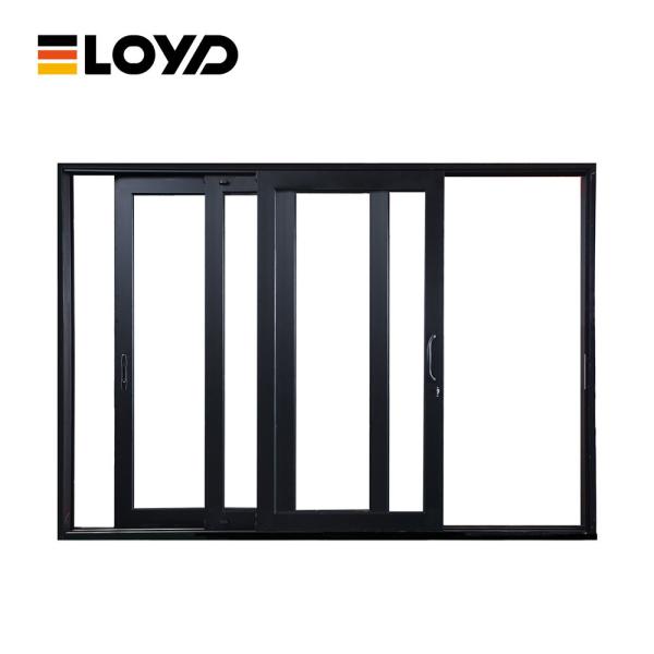 Porte coulissante en verre résistant aux chocs 72 x 96 vue panoramique