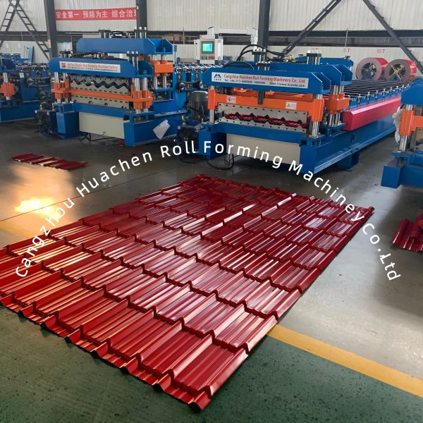 5.5kw High Speed Glazed Tile Roll Forming Machine with 12 Stations for Roof Tile Manufacturing