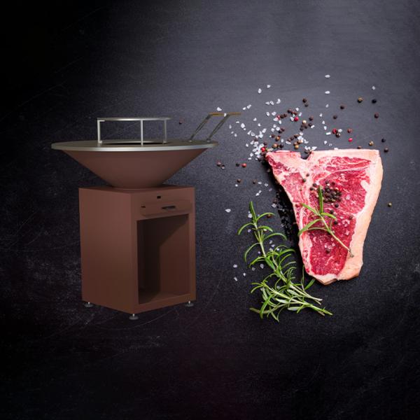 Área de cozinha de aço corten enferrujado durável Placas de cozinha Grelha de churrasco ao ar livre