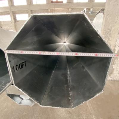 100FT Transmission Steel Pole Tower Polygonal Electric Power Steel Galvanized Metal Tubing