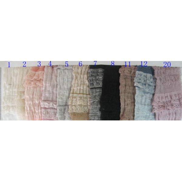 OEM / ODM Water Soluble Stretch Lace Fabric , Cotton Nylon Spandex Fabric CY-LW0022