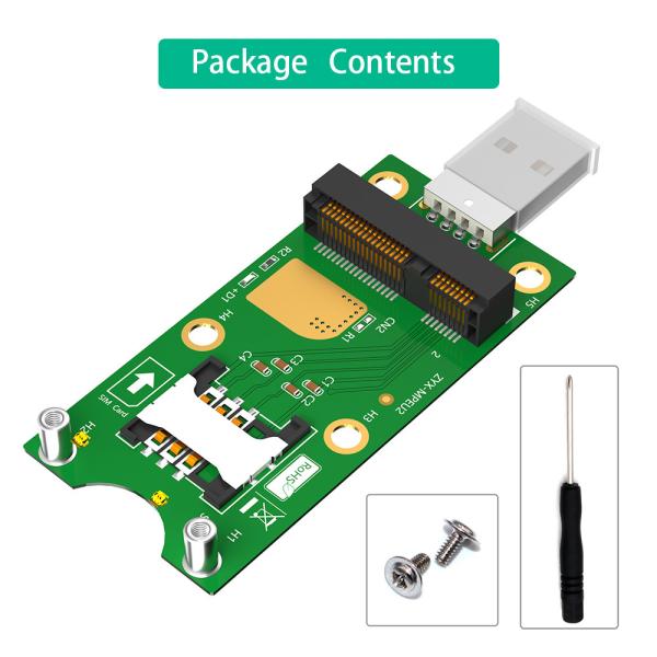 Ноутбук 8pin Mini PCI-E к карте адаптера USB для WWAN LTE модуля