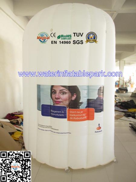 White Inflatable Office Tent / Air Wall For Advertising , Custom Printed