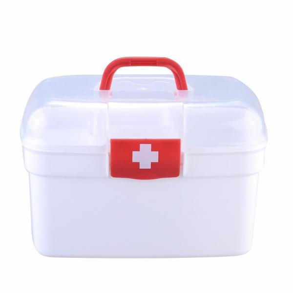 Portable Medical Houseware Plastic Products First Aid Plastic Medicine Box 1L-3L