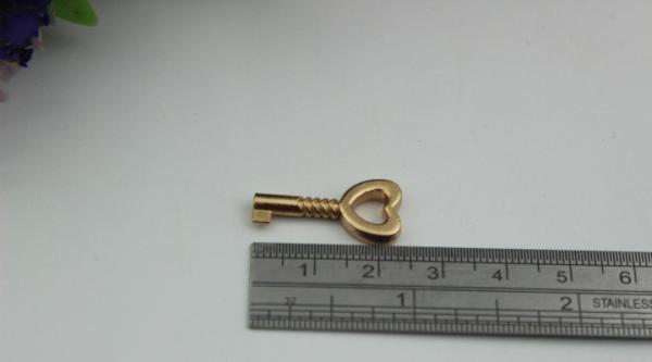 Bag heart-shaped shape light gold hardware decorative wedding padlock luggage hanging concentric lock