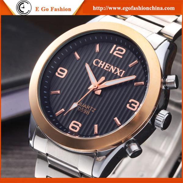 059B Rose Gold Watch Stainless Steel Quartz Watches Wholesale Cheap Women Watch Rhinestone