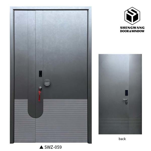 Watertight Handles Locks Aluminum Entrance Door Hotel Aluminum Front Doors For Homes