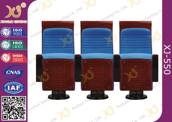 High Imported Hardwood Back School Concert Hall Seating / Church Folding Chairs