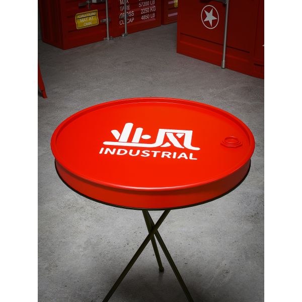 Customizable Color Oil Drum Chair with Durable Iron Frame and Premium PU Leather for Industrial Bar Furniture