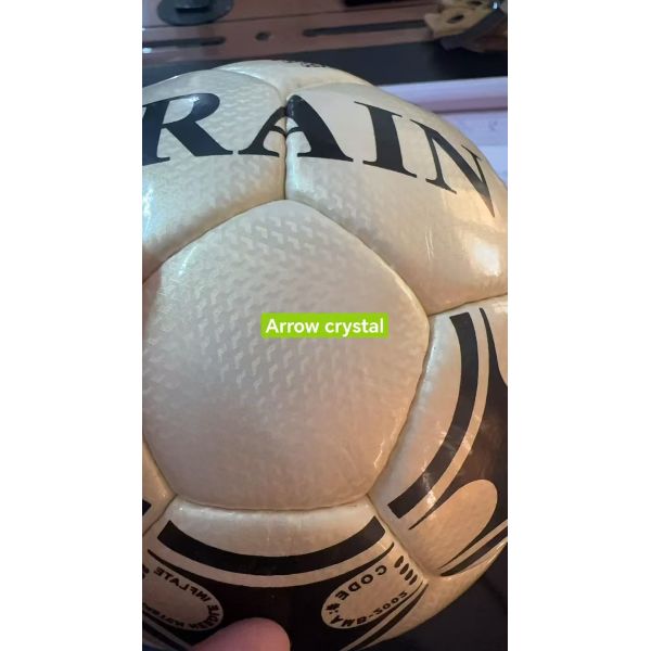 Arrow pattern Crystal Waterproof Double Layer PU Coated Soccer Leather with Customizable Pattern for Premium Footballs