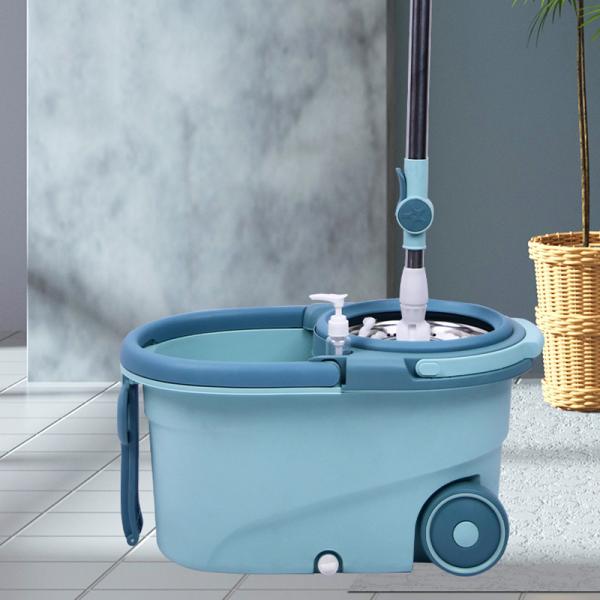 Stainless Steel Wringer 360 Spin Easy Clean Cyclone Floor Cleaning Mop and Bucket Set