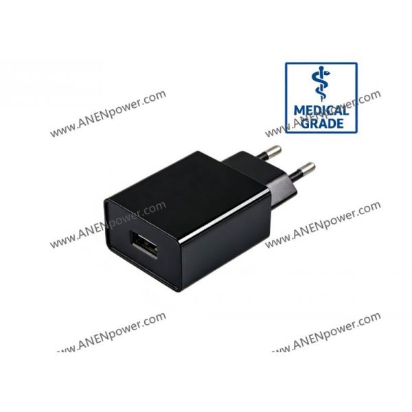 5W Medical AC DC Power Adapter 5V 1A IEC 60601-1 2xMOPP Wall Plug for Portable Healthcare Devices