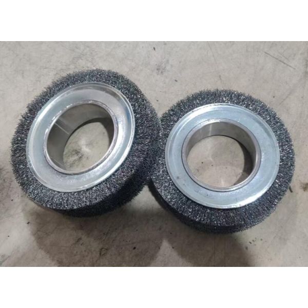 Retread Tire Industrial Crimped Steel Wire Wheel Brush 8 Inch for Polishing Rubber Sheet
