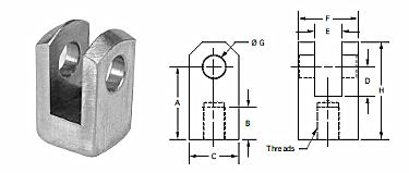 Mechanical Plated Zinc SS Clevis Cable End Fittings